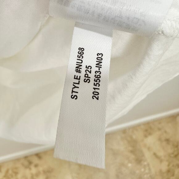 Madewell Pintucked Eyelet Mini Dress Boho Cotton Cottagecore White Medium NWT - Picture 15 of 16